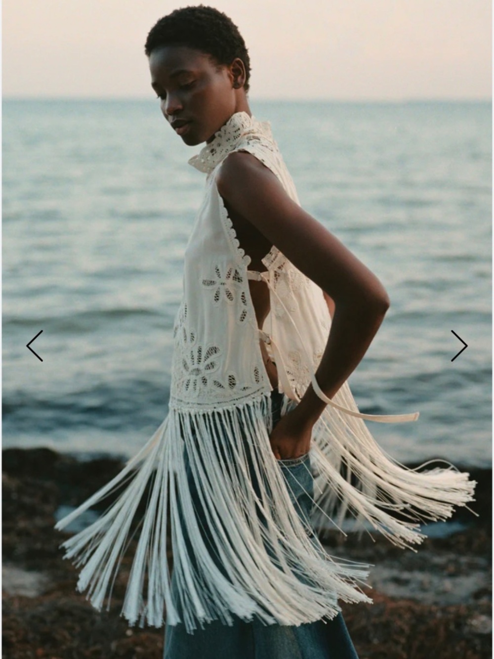 Sea Adelina lace fringe top - Picture 3 of 5